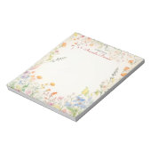 Waterverf Wildbloemen Zachte pastel Bloemen Notitieblok (Linkerzijde)