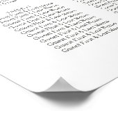 Waterverf Wildbloemen Zitgrafiek 14 Tabellen Poster (Hoek)