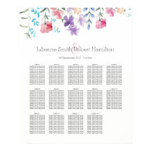 Waterverf Wildbloemen Zitgrafiek 14 Tabellen