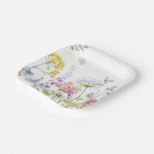 Waterverf Wildbloemen zomerweide Papieren Bordje (Gebogen)