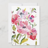 Waterverf Wildbloemproze bloei Weddenschap Kaart (Achterkant)