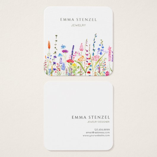 Waterverf Wildblokplein Visitekaartje (Voorkant /achterkant)