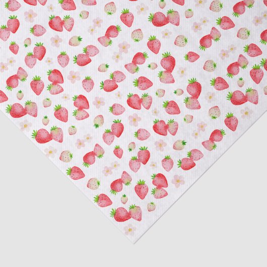 Waterverf Wilde Aardbei Verjaardag Tissuepapier (Detail)