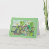 Waterverf wilde aardbeien (blanco binnenin) kaart (Voorkant)