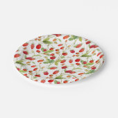 Waterverf Wilde aardbeienpatroon Papieren Bordje (Gekanteld)