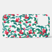 Waterverf wilde bessen, naadloos patroon. Case-Mate iPhone case (Achterkant (horizontaal))