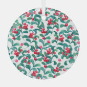 Waterverf wilde bessen, naadloos patroon. glas ornament (Voorkant)