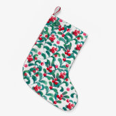 Waterverf wilde bessen, naadloos patroon. kleine kerstsok (Voorkant (Hangend))