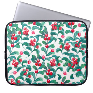 Waterverf wilde bessen, naadloos patroon. laptop sleeve