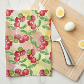 Waterverf wilde bessen theedoek (Quarter Fold)
