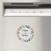 Waterverf Wilde Bloem Afwasmachine Schoon Vies Magneet (Insitu (Vaatwasser))