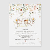 Waterverf Wilde Bloem Baby Borrel Magnetische Kaar (Voorkant)