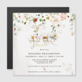 Waterverf Wilde bloem Baby shower Magnetische Kaar (Voorkant / Achterkant)