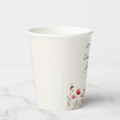 Waterverf wilde bloem bedoeld om Vrijgezellenfeest Papieren Bekers (Rechts)