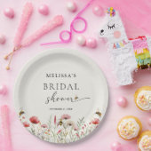 Waterverf wilde bloem bedoeld om Vrijgezellenfeest Papieren Bordje (Feest)