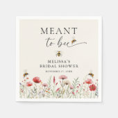 Waterverf wilde bloem bedoeld om Vrijgezellenfeest Servet (Voorkant)