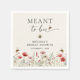 Waterverf wilde bloem bedoeld om Vrijgezellenfeest Servet