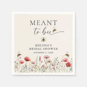 Waterverf wilde bloem bedoeld om Vrijgezellenfeest Servet