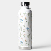 Waterverf Wilde Bloem Blauwe Lavendel Boho Landhui Waterfles (Links)