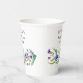 Waterverf wilde bloem bloemenslinger Baby shower Papieren Bekers (Rechts)