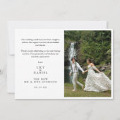 Waterverf Wilde Bloem Bloementuin Trouwfoto Bedankkaart (Achterkant)