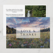 Waterverf Wilde Bloem Bloementuin Trouwfoto Bedankkaart (Voorkant / Achterkant)