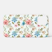 Waterverf Wilde Bloem Bloempatroon Case-Mate iPhone Case (Achterkant (horizontaal))