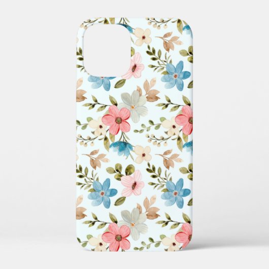 Waterverf Wilde Bloem Bloempatroon Case-Mate iPhone Case (Achterkant)