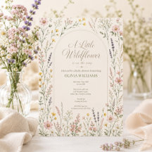 Waterverf Wilde Bloem Boho Baby Shower