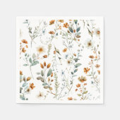 Waterverf wilde bloem Boho stijl Servet (Voorkant)