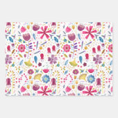 Waterverf Wilde Bloem Botanisch Inpakpapier Vel (Voorkant 2)