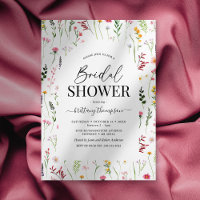 Waterverf Wilde bloem Bridal Shower