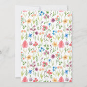 Waterverf Wilde bloem Bridal Shower Kaart (Achterkant)