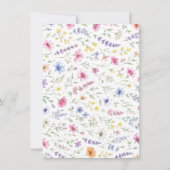Waterverf Wilde Bloem Briefkaart Briefpapier (Achterkant)