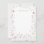Waterverf Wilde Bloem Briefkaart Briefpapier (Voorkant)