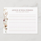 Waterverf Wilde Bloem Bruidsdouche Advieskaart Informatiekaartje (Voorkant)