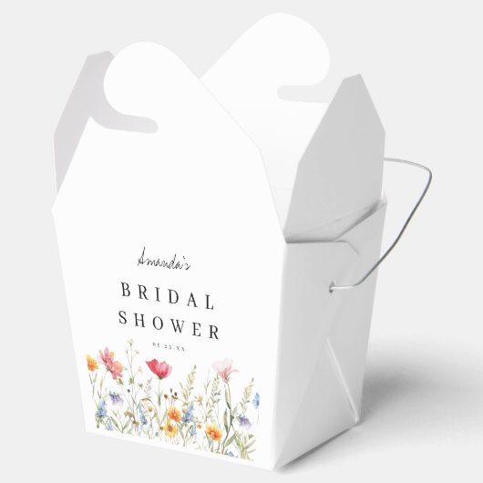 Waterverf Wilde Bloem Bruidsfeest Favor Dozen Bedankdoosjes (Geopend)