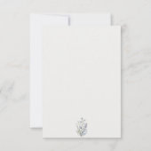 Waterverf Wilde Bloem Bruiloft RSVP Kaartje (Achterkant)