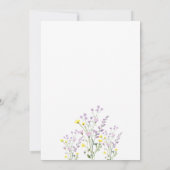Waterverf Wilde bloem Butterflies RSVP Kaart (Achterkant)