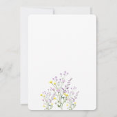 Waterverf Wilde bloem Butterflies Verloving Kaart (Achterkant)