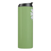 Waterverf Wilde bloem Daisy Elegant Script Name Thermosbeker (Gedraaid links)
