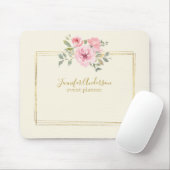 Waterverf Wilde bloem Duw Blush Roze Floral Muismat (Met muis)