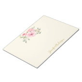 Waterverf Wilde bloem Duw Blush Roze Floral Notitieblok (Schuin)