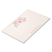 Waterverf Wilde bloem Duw Blush Roze Floral Notitieblok (Schuin)