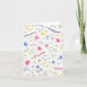 Waterverf Wilde Bloem Envelope Voering Kaart