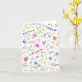 Waterverf Wilde Bloem Envelope Voering Kaart (Gele Bloem)