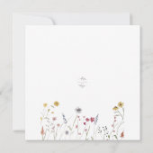 Waterverf Wilde Bloem Fantasie Save The Date (Achterkant)