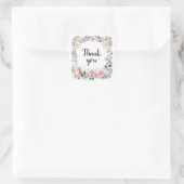 Waterverf Wilde Bloem Florale Bedankt Sticker (Tas)