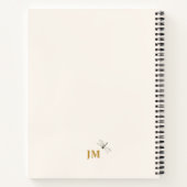 Waterverf Wilde bloem Garden Monogram Notitieboek (Achterkant)