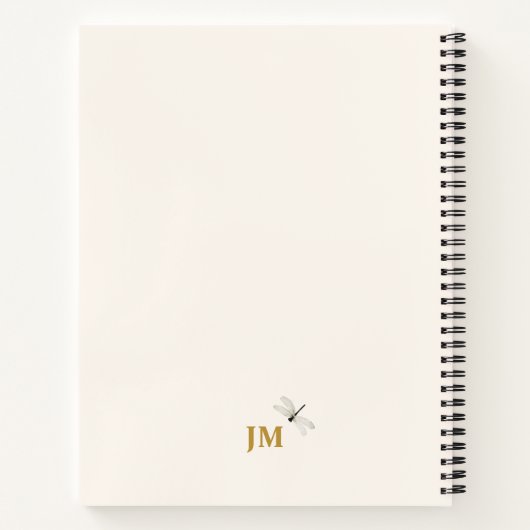 Waterverf Wilde bloem Garden Monogram Notitieboek (Achterkant)